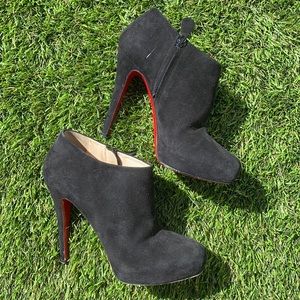 Louboutin Black Booties Sz 37.5